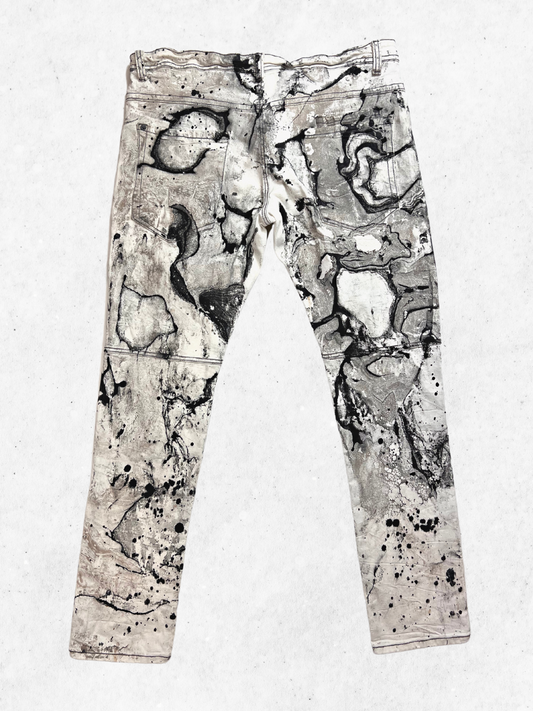 The Marbled Moto Jeans - 38"