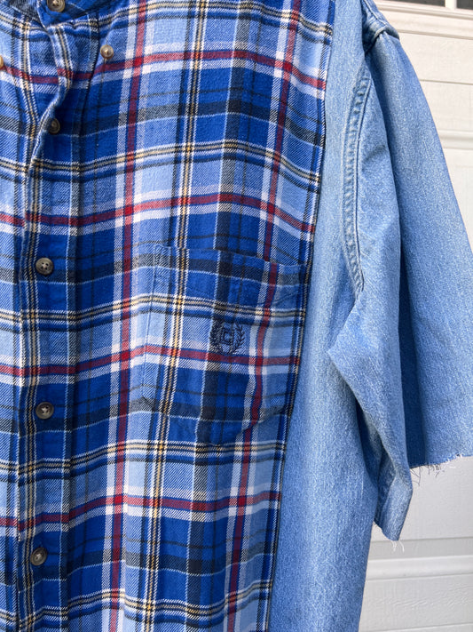 Denim Flannel Remix Shirt - XXL