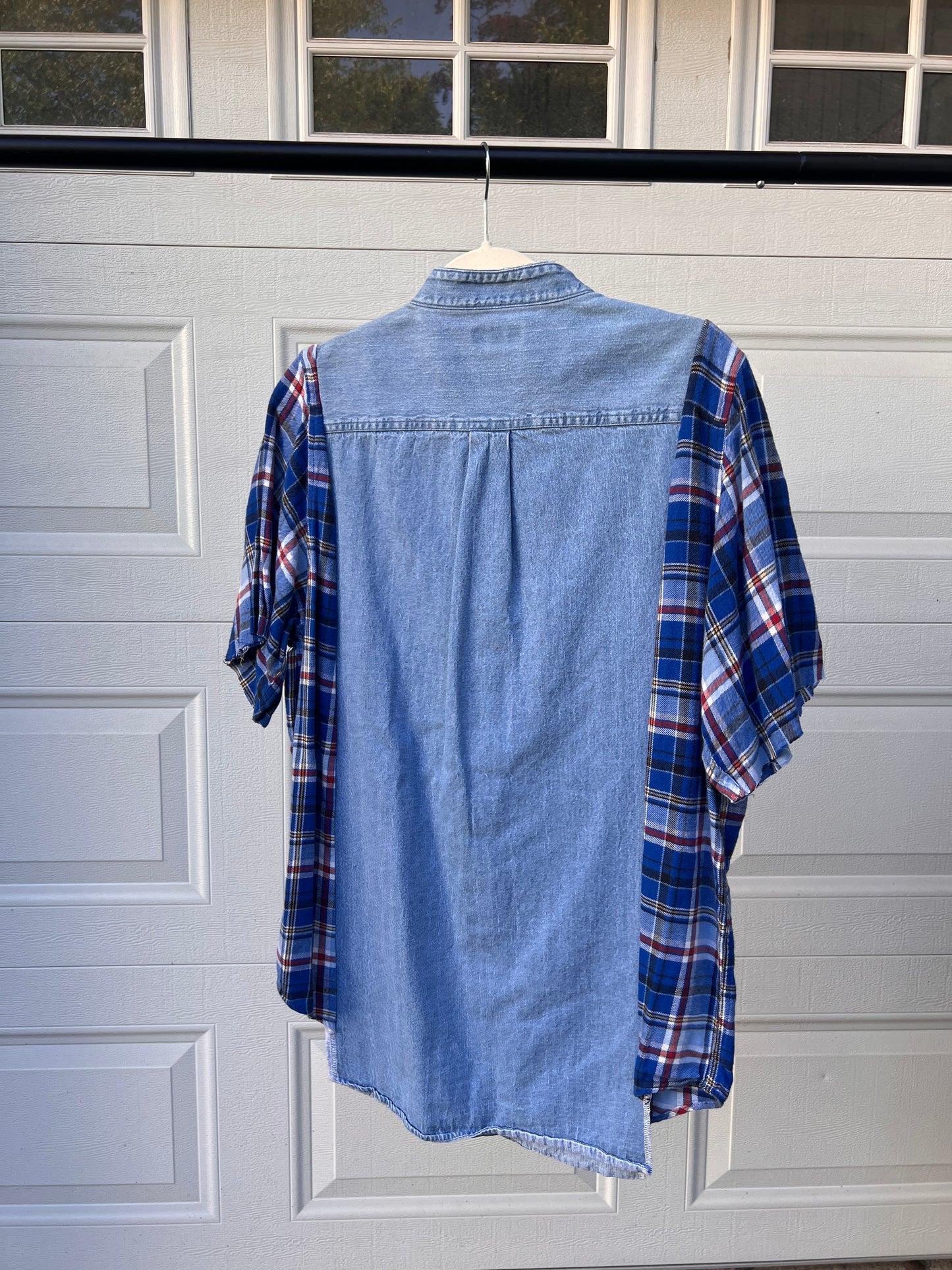 Plaid & Denim Remix Shirt - XL