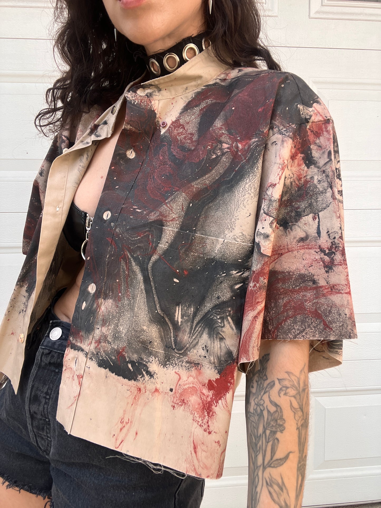 Marbled Button Down - XL