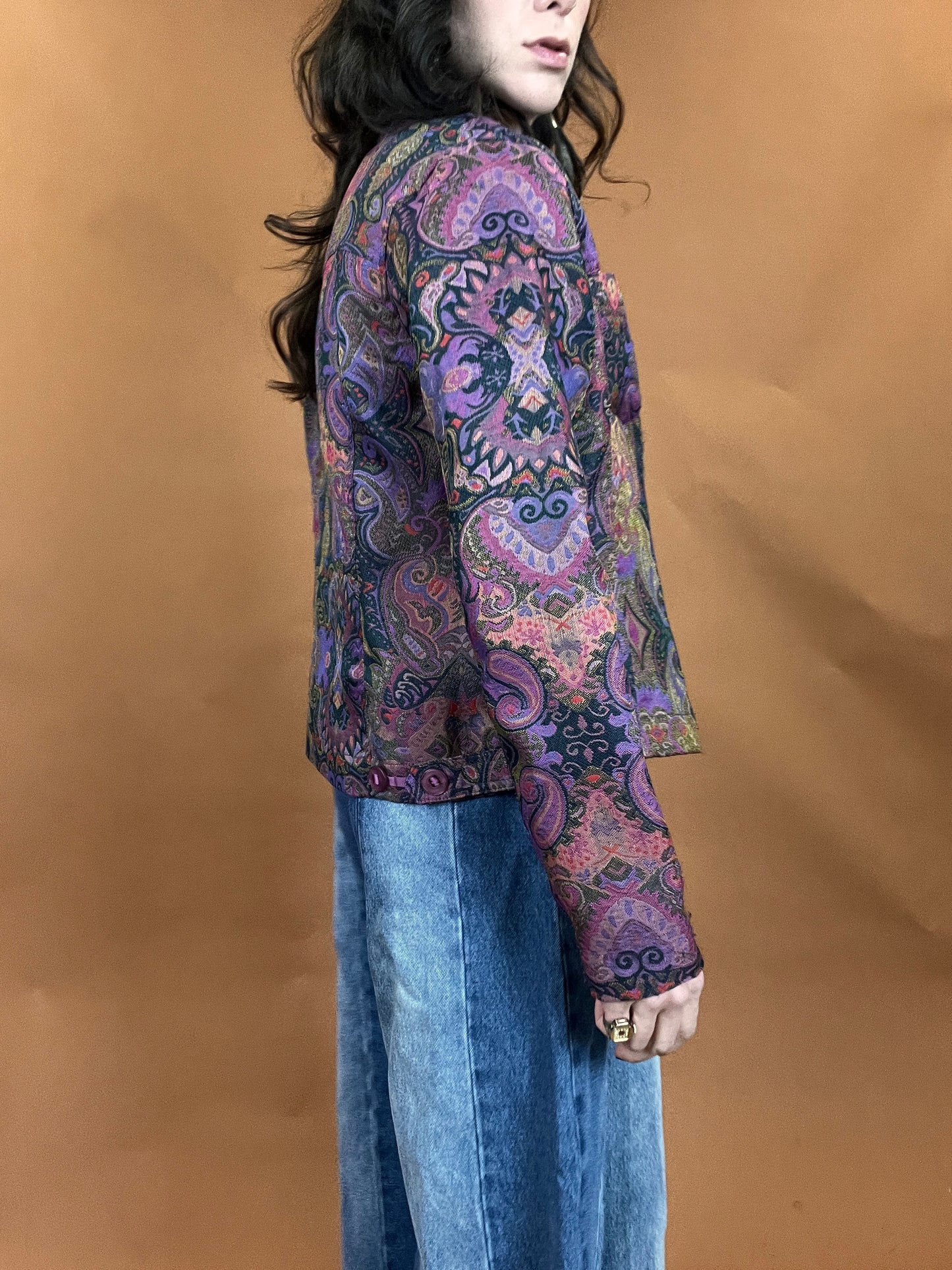 Purple Haze Paisley Printed Jacket - M