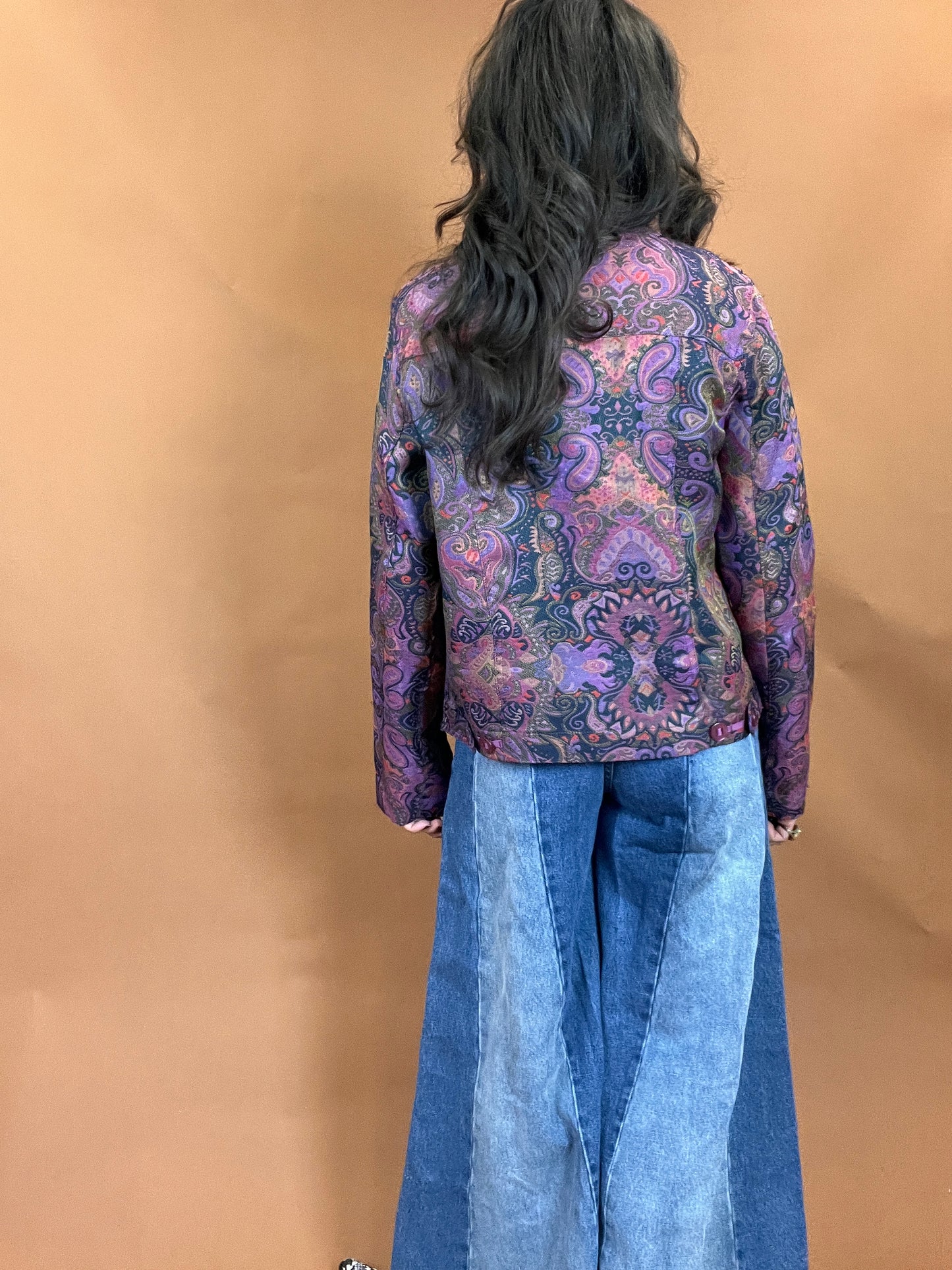 Purple Haze Paisley Printed Jacket - M