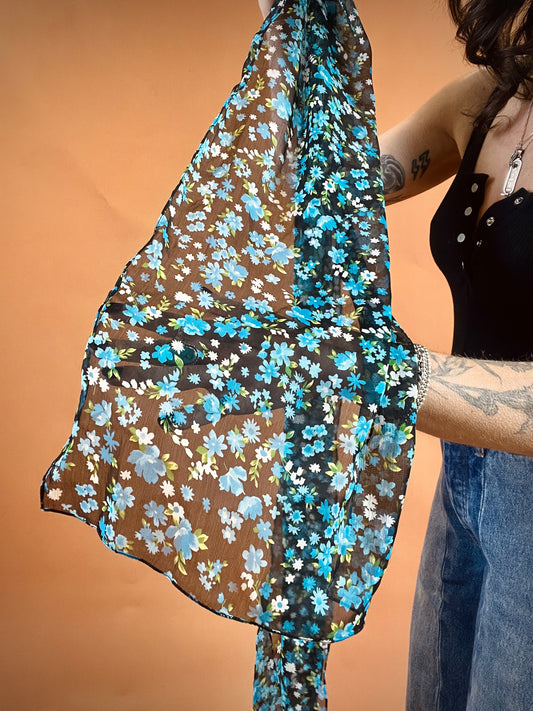 The Vintage Floral Skinny Scarf