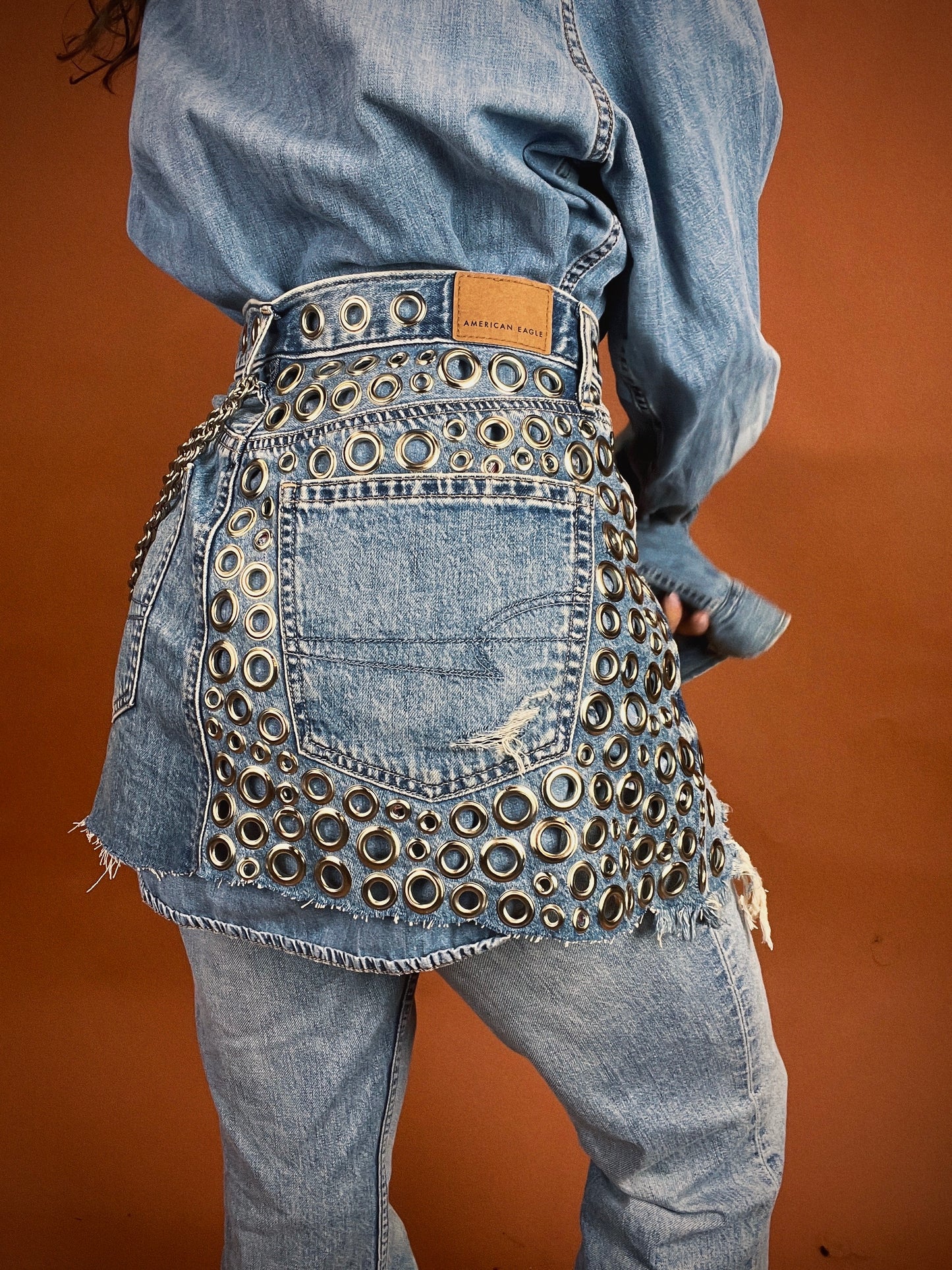 The Bedazzled Denim Tool Belt - 29"