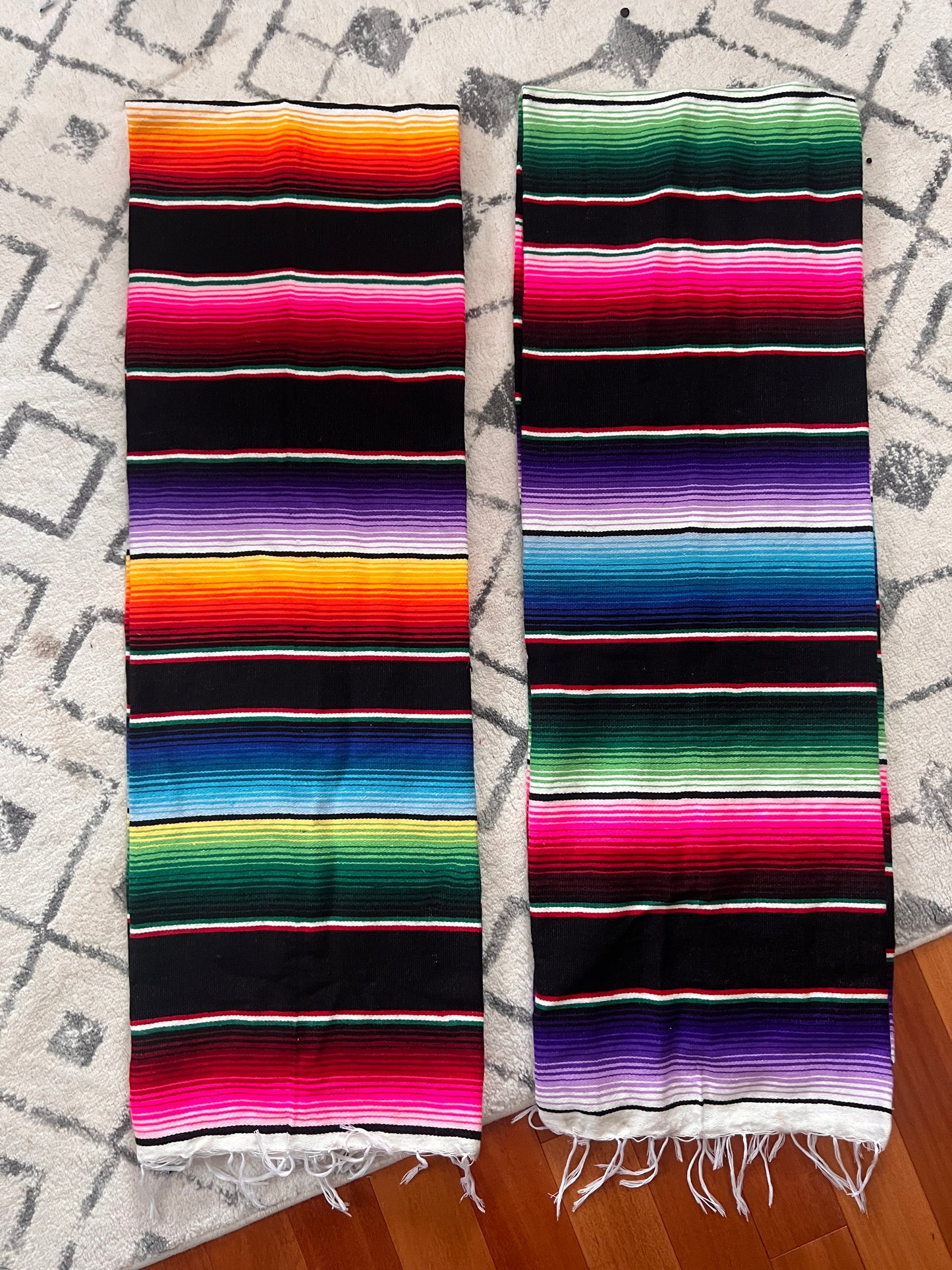 The Serape Blanket Scarf - Black