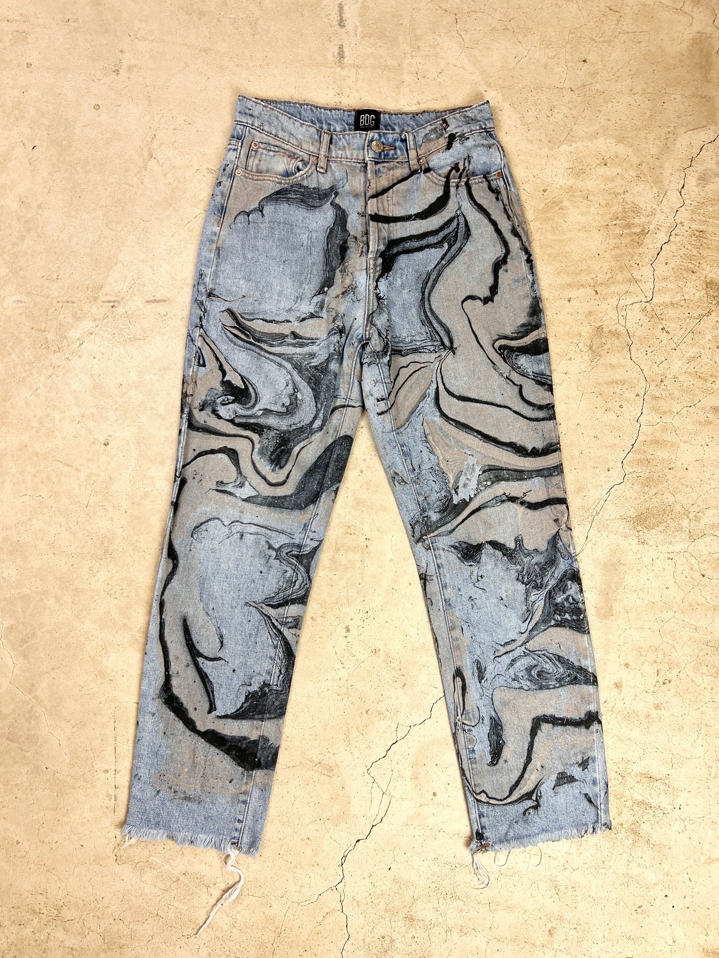 The Marbled Slim Straight Leg Jeans - 26"