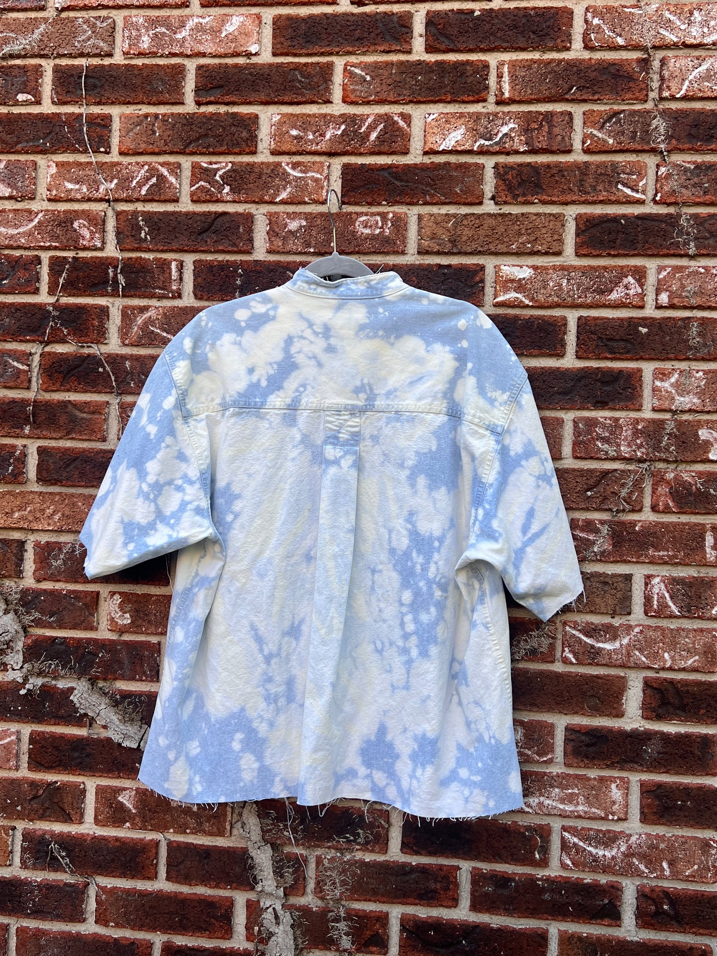 Bleached & Chopped Denim Shirt - L