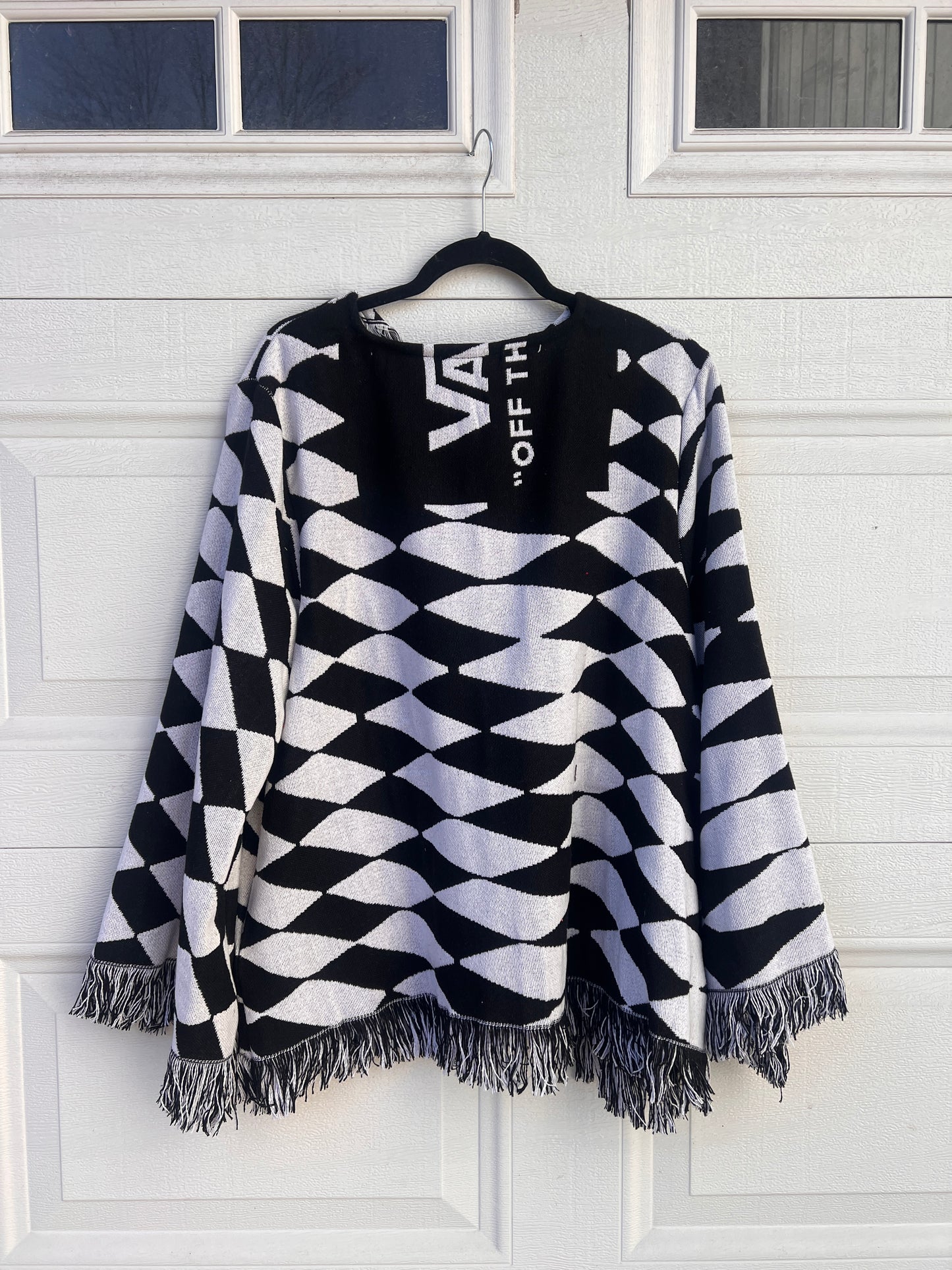 Vans Checker Fringe Blanket Cardigan - XL/XXL
