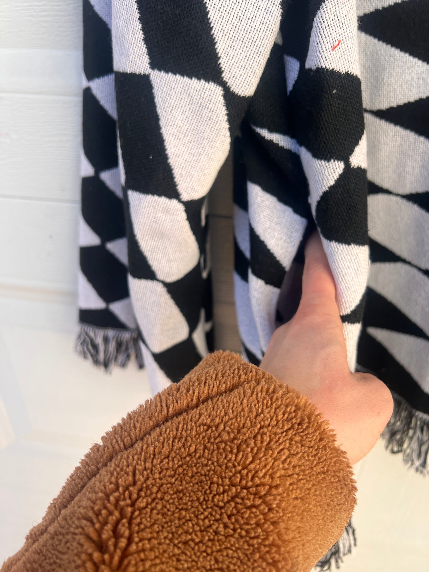 Vans Checker Fringe Blanket Cardigan - XL/XXL