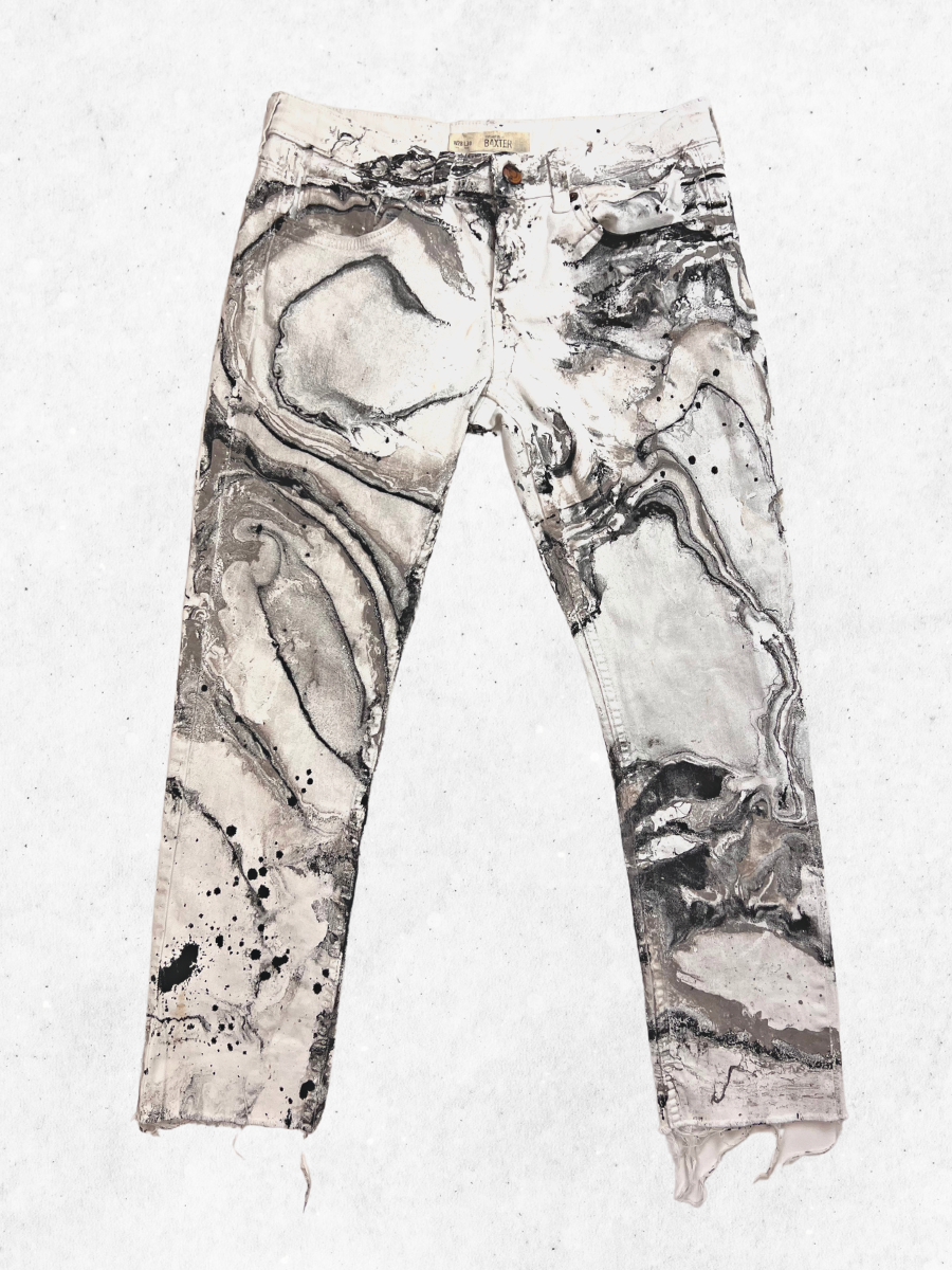The Marbled Skinny Jeans - 28" Low Rise (fit like an XS-S)