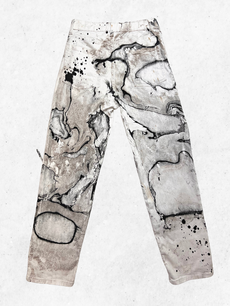 The Marbled Ripped Jeans - Size 2