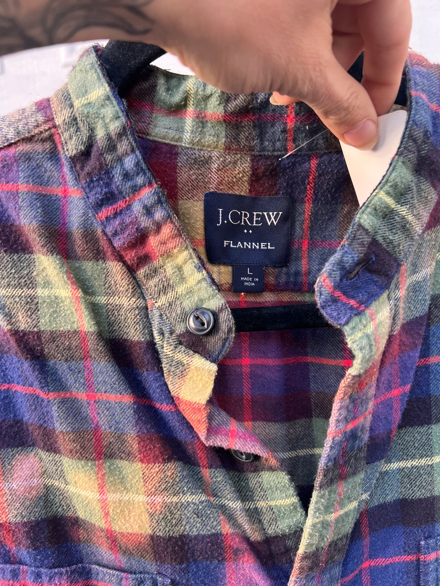 J Crew Beached Flannel Long Sleeve Button Down Shirt