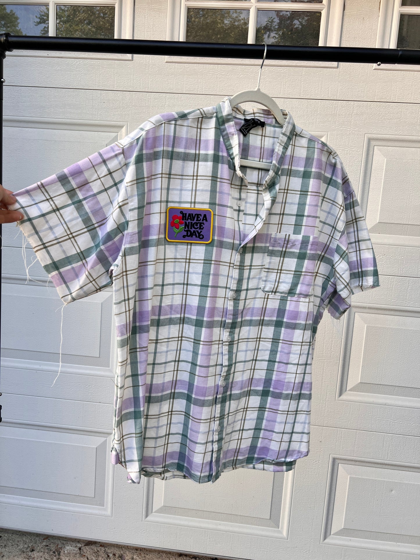 Reworked Plaid Button Down - M