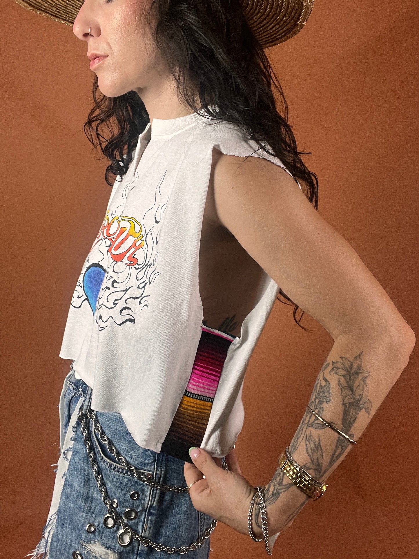 Aerosmith Serape Stripe Crop Top - S