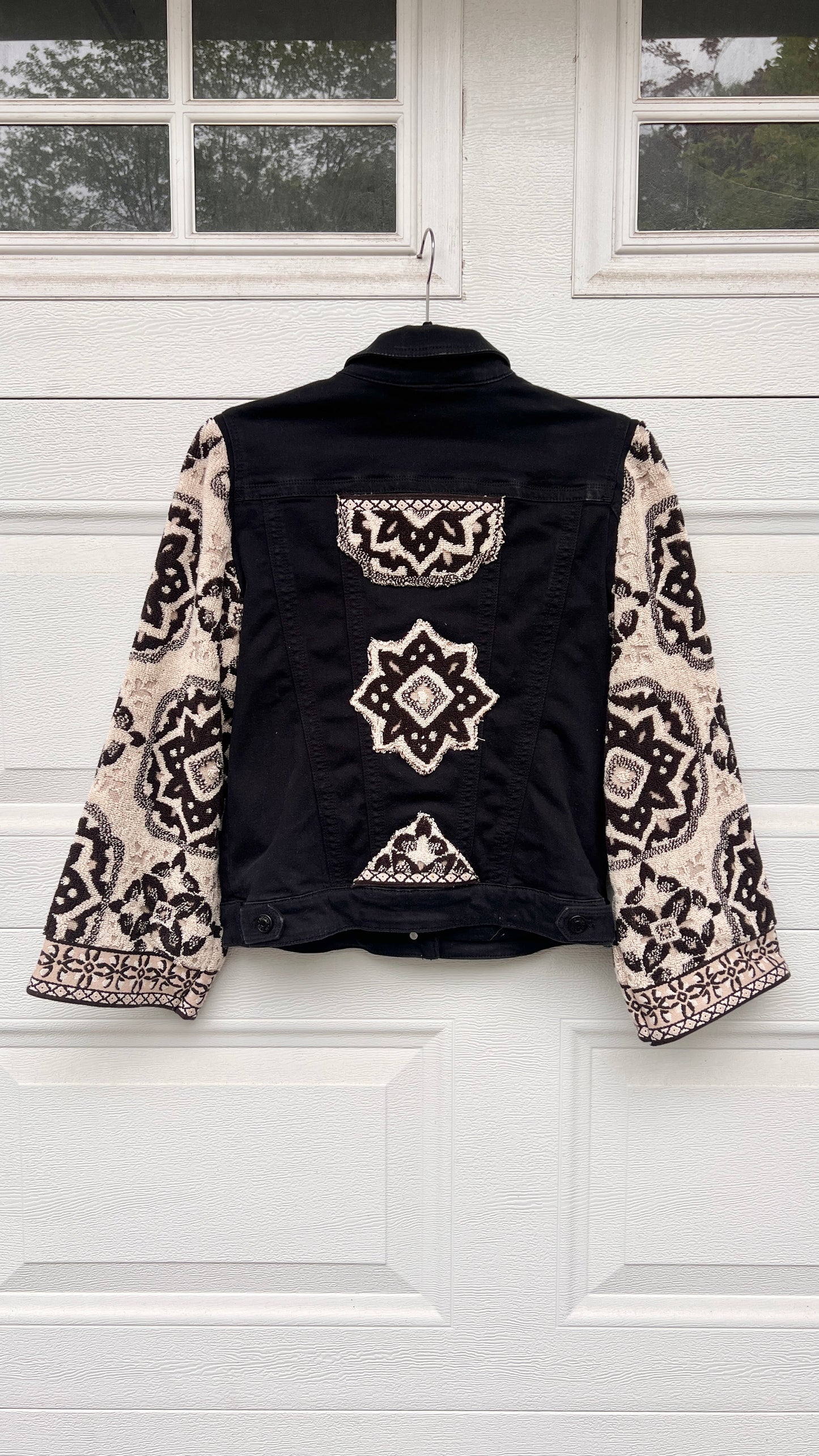 Towel Patchwork Denim Jacket - Small