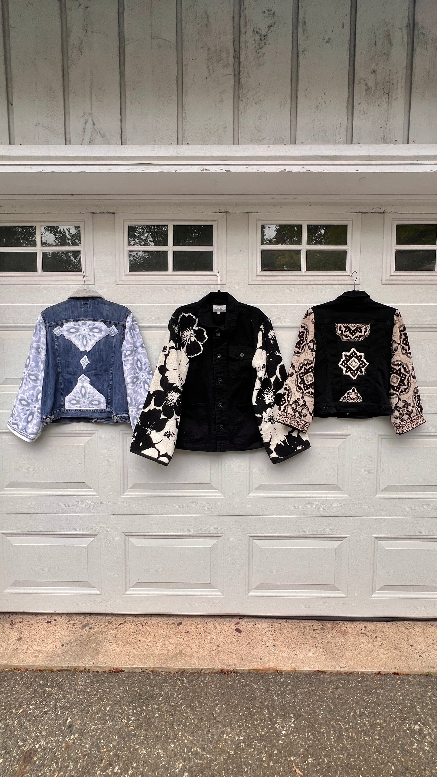 Towel Patchwork Denim Jacket - Small