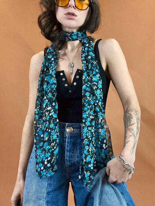 The Vintage Floral Skinny Scarf