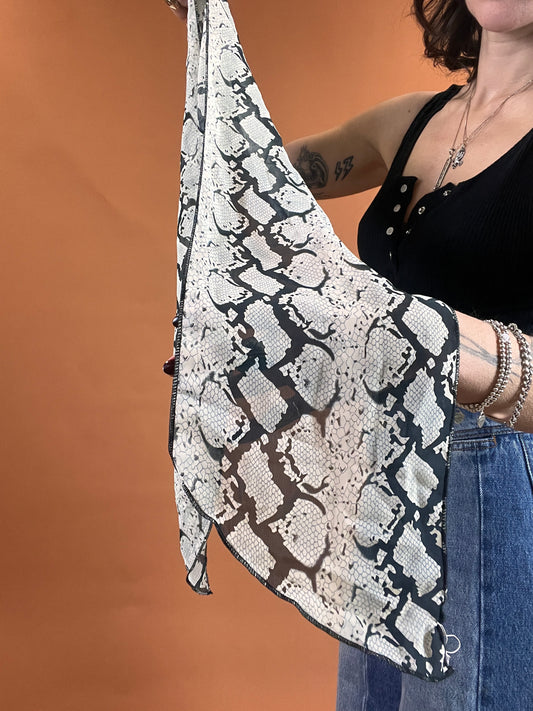 The Vintage Snakeskin Skinny Scarf