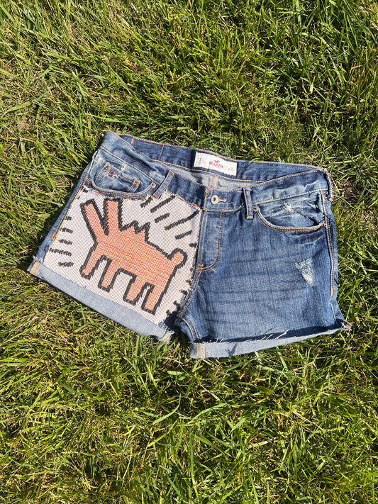 Reworked  Floral Towel Shorts - Size 3/26