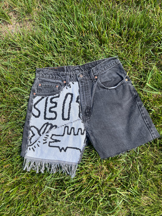 Reworked Keith Haring Shorts - 30"