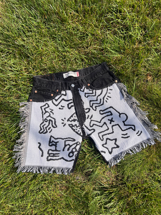 Reworked Keith Haring Shorts - 30"