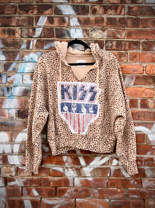 KISS Leopard Hoodie - Large