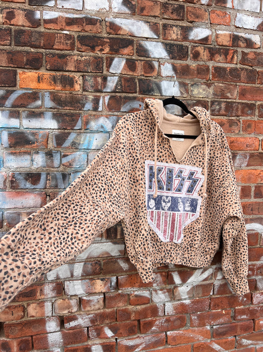 KISS Leopard Hoodie - Large