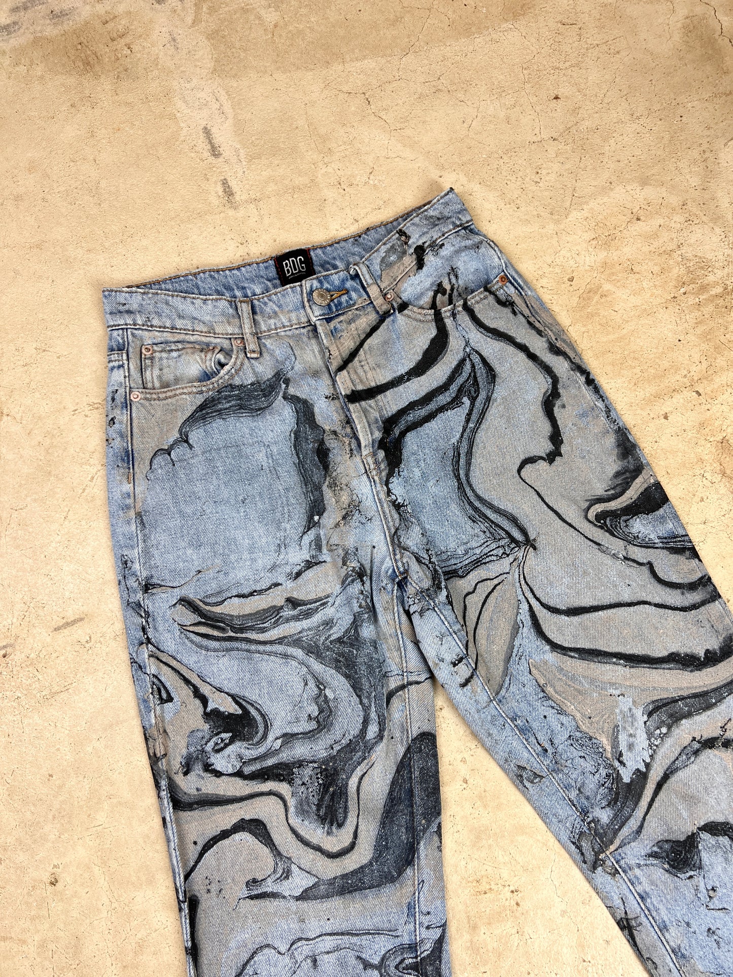 The Marbled Slim Straight Leg Jeans - 26"