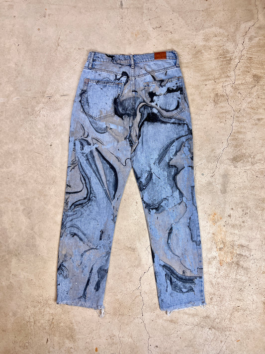 The Mixed Marbled Slim Straight Leg Jeans - 26"