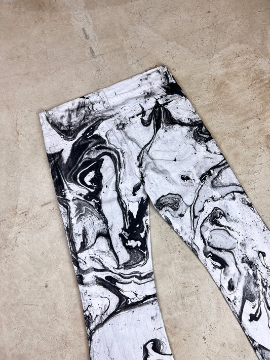 The Marbled White Flare Leg Jeans - 27/29"