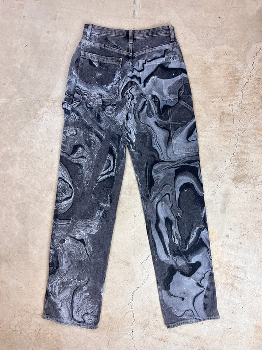 The Marbled Grey Carpenter Jeans - 27/28"