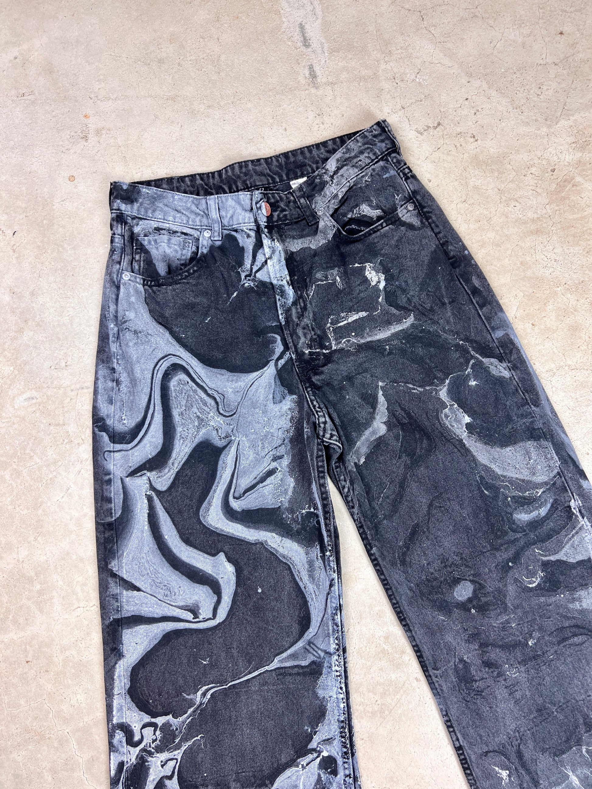 Mondo Marbled Tone Wash Jeans