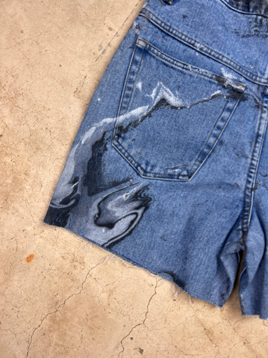 Marbled Denim Shorts - 32"