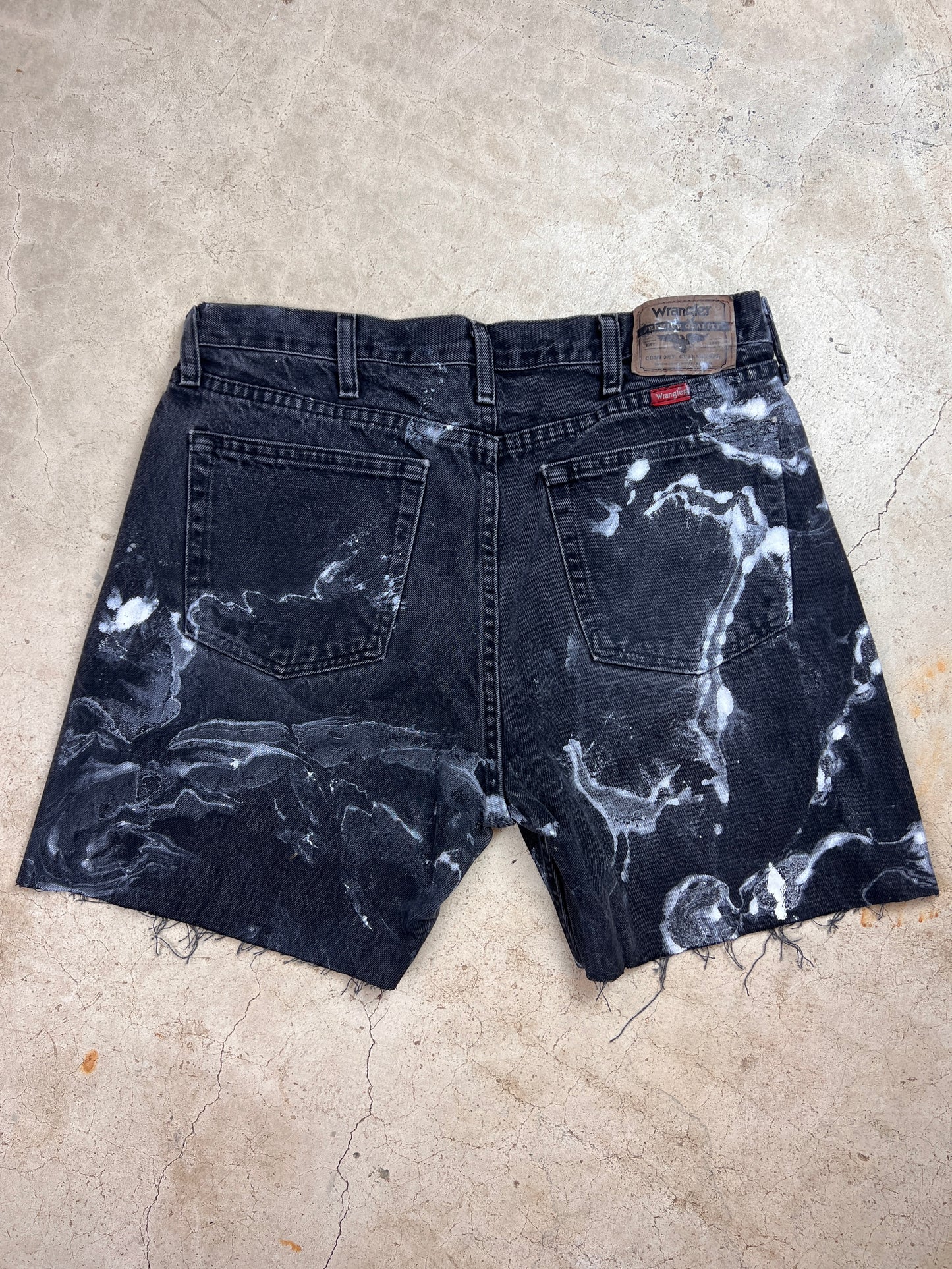 Marbled Denim Shorts - 34"