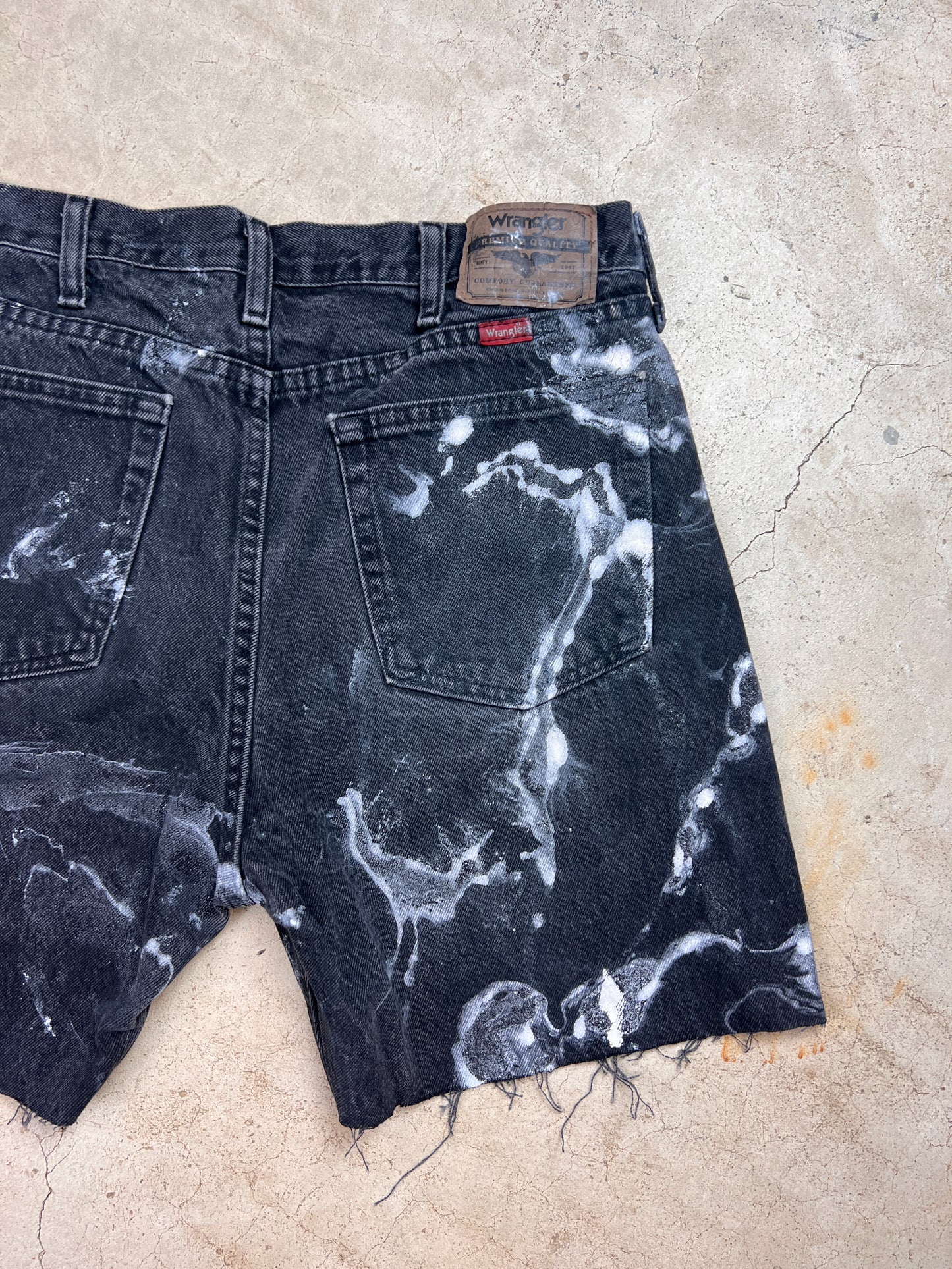 Marbled Denim Shorts - 34"