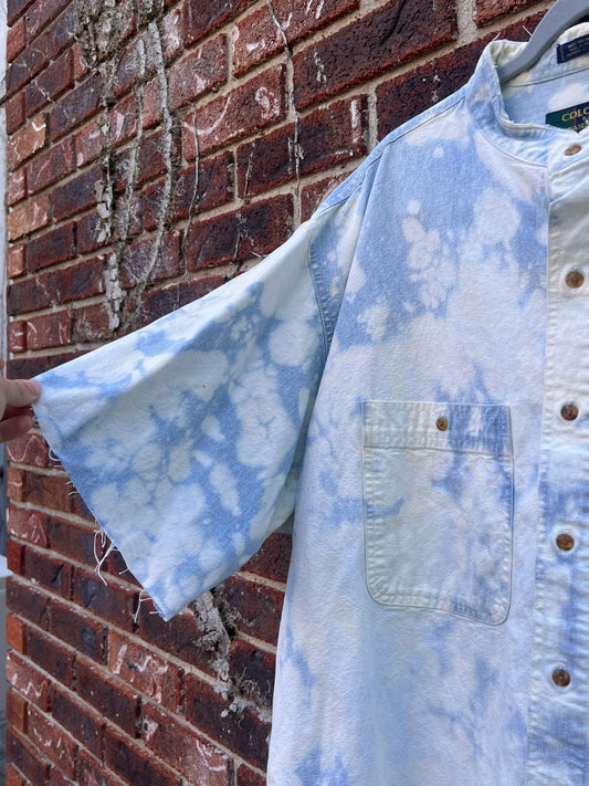 Bleached & Chopped Denim Shirt - L