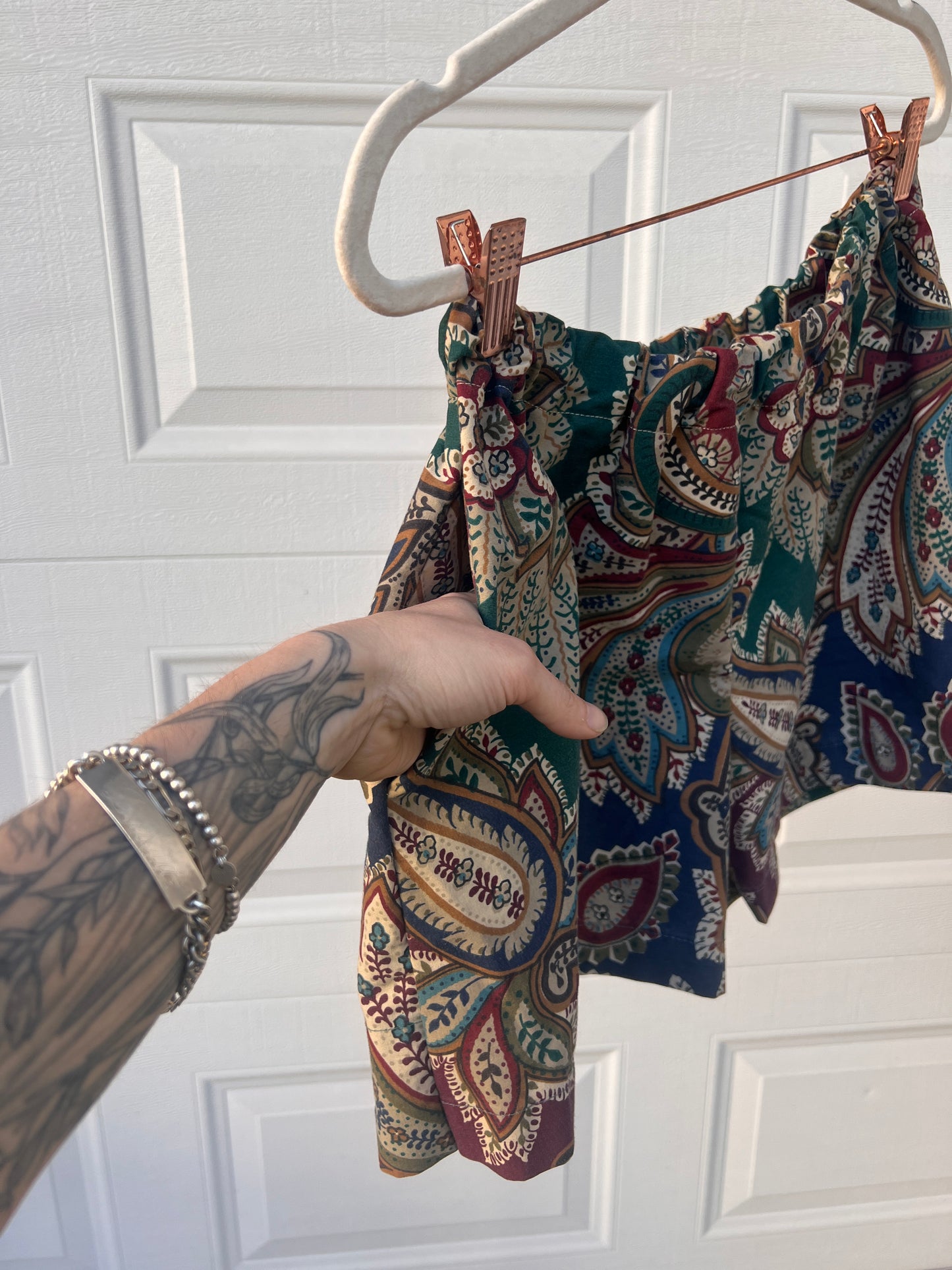 Handmade Paisley Lounge Shorts - L/XL