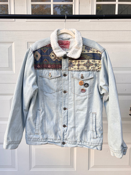 Remixed Sherpa Denim Jacket - XL