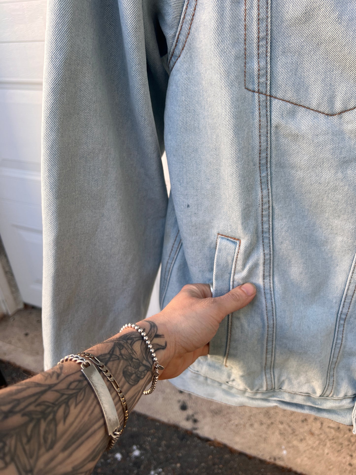 Remixed Sherpa Denim Jacket - XL