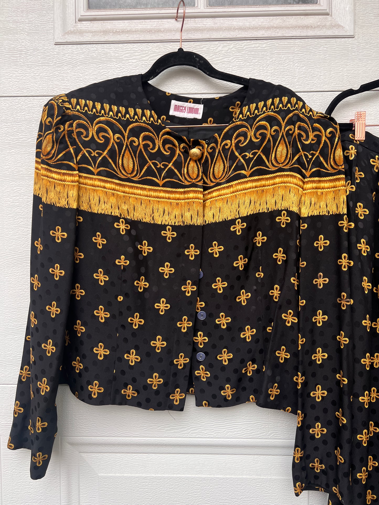 Versace-esque 2 Piece Jacket Skirt Set - 8