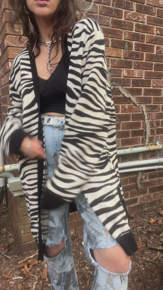 Rolling Stones Zebra Cardigan - 3XL